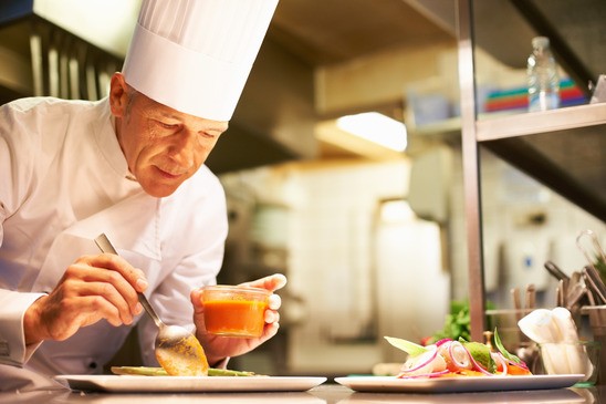 Elegantia Restaurant Chef at Work